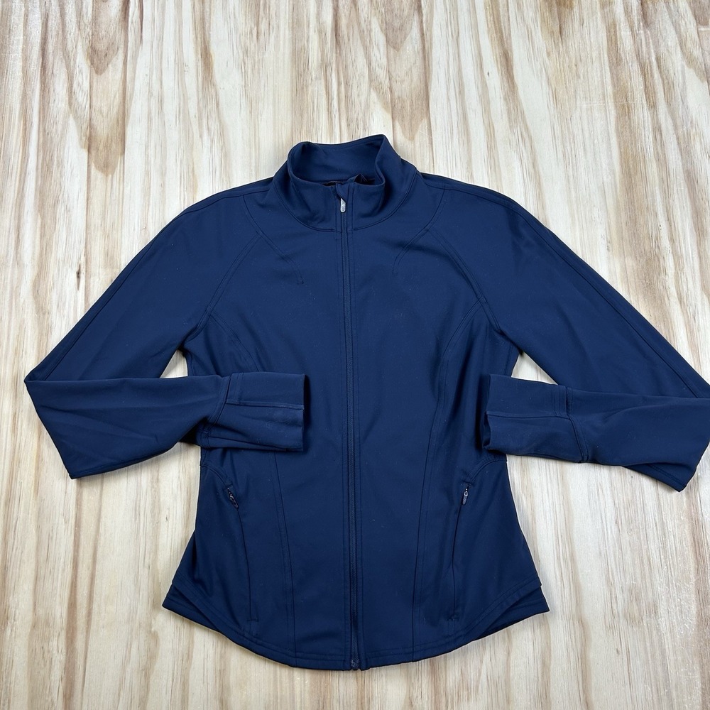 Lululemon InStill Jacket True Navy W3EOOS Athleisure Full Zip Blue Size 8